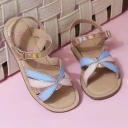 Aria Nica Kids Rose New Sky Blue & Beige Casual Sandals-image-8