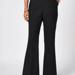 Annabelle By Pantaloons Black Polyester Flare Fit Casual Trousers-image-70
