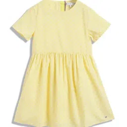 Tommy Hilfiger Kids Yellow Printed Fitted Fit Dress-picture-29