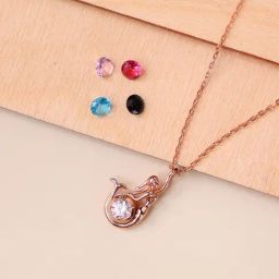 Silberry 92.5 Sterling Silver Rose Gold Mermaid Pendant-image-54
