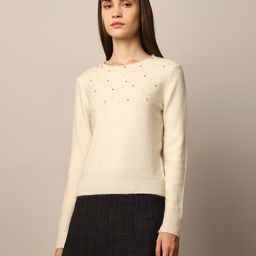ONLY Women Round Neck Long Sleeves Embellished Pullover-image-70