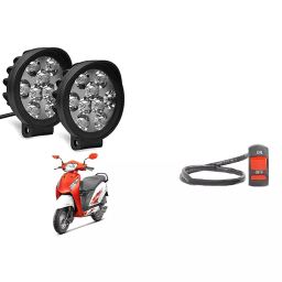 Cartronics 9 Round Cap LED Fog Light With On/Off Switch for Honda Activa I (Set of 2 Pcs)-10