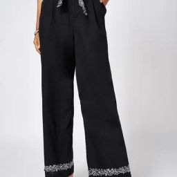 Honey By Pantaloons Black Viscose Regular Fit Casual Trousers-image-23
