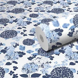 DeCorner Blue & White Printed Self-Adhesive & Durable WallSticker-picture-15