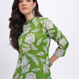 Anouk Rustic Floral Printed Mandarin Collar Straight Kurti-picture-42