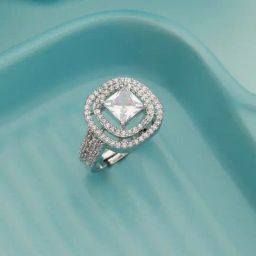 Saraf RS Jewellery Silver American Diamond Studded Ring-21
