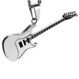 Peora Stainless Steel Guitar Music Pendant Chain Necklace-image-11