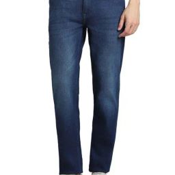 Simon Carter London Slim Fit Navy Lightly Washed Mid Rise Jeans-image-72