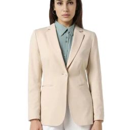 Van Heusen Beige Regular Fit Blazer-image-39