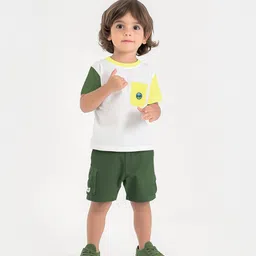 Nauti Nati Boys Colourblocked Pure Cotton T-Shirt With Shorts-image-15