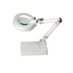 DELTA 10 W 10D Diopter 5 inch Lens White Table Top Led Magnifying Lamp With Base, 110-38