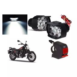 Cartronics 9 Led Shilon Fog Light White With On/Off Swich For Bajaj Avenger Street 150-23