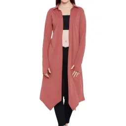 Hypernation Brown Cotton Shrug-34