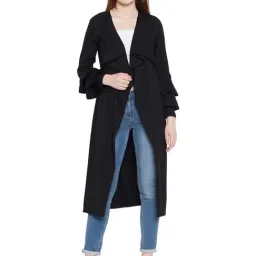 Hypernation Black Cotton Shrug-24