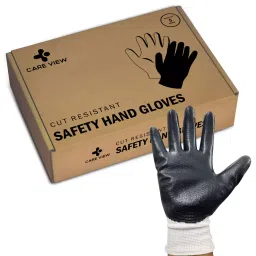 CARE VIEW PE and Spandex Safety Gloves Grey Color, Free Size, SV-GLOVE-GREY-5 (Pack of 5 Pair)-image-25