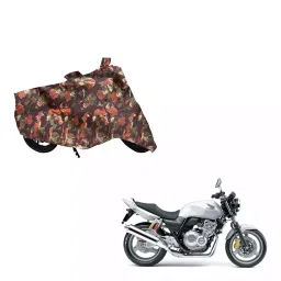 Auto Pearl Waterproof Two Wheeler Cover For Honda CB 400 (Green & Multi Color)-image-98