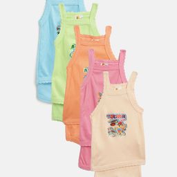 MANZON Kids Pack of 5 Humour and Comic Print T-shirts with Shorts-42