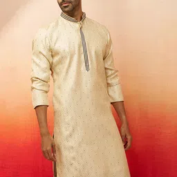 VASTRAMAY Men Jacquard Jacquard Kurta-image-49