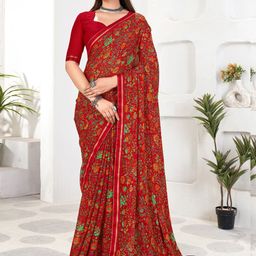 Anouk Rustic Floral Pure Chiffon Saree-32