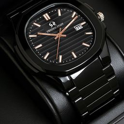 SWADESI STUFF Men Dial & Straps Analogue Watch AKASH BLACK-picture-10