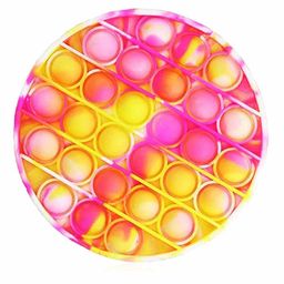 FunBlast Round Shape Pop Bubble Stress Relieving Silicone Pop It Fidget Toy (Colour May Vary)-3