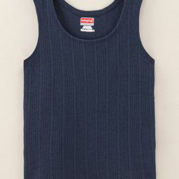 Babyhug Cotton Sleeveless Thermal Vest Solid- Dark Navy-image-89