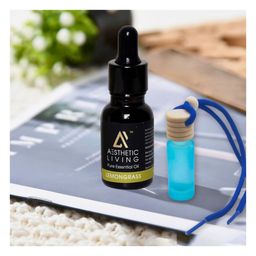 Aesthetic Living Car Aromatizer Diffuser Bottle with Lemongrass Essential Oil - 15 ml-10