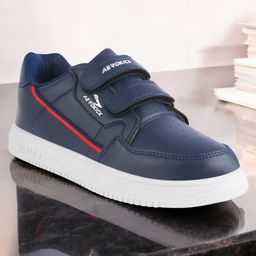 Lil Lollipop Aerokick Text Detailed Velcro Closure Shoes - Navy Blue-image-76