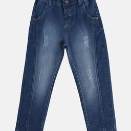 MINI KLUB Cotton Denim Distressed Jeans - Blue-picture-11