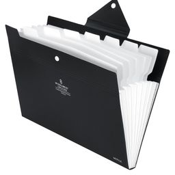 Storite 8 Pockets File Folder, A4/Letter Size Accordion File Organizer, Expandable Document Holder, Portable Folders for Classroom,Home,Office - Black (32 * 23cm)-image-19