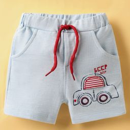 Wonderchild Car Printed Shorts - New Blue-image-3