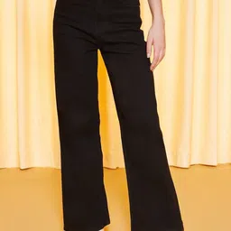 KATLINE Women Smart Straight Fit High-Rise Light Fade Stretchable Jeans-picture-27