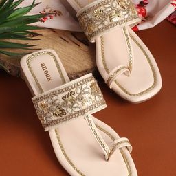 Anouk Women Embellished One Toe Flats-51