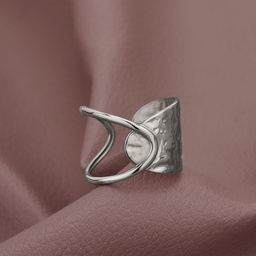 Carlton London Silver-Plated Stainless Steel Finger Ring-49