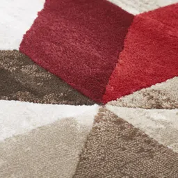 OBSESSIONS Red & Brown Printed Rectangular Bedside Runners image 3