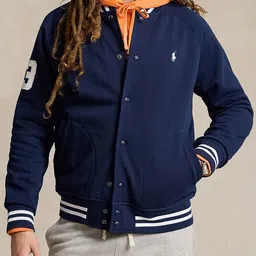 Polo Ralph Lauren Men Triple-Pony Fleece Baseball Jacket-55