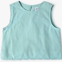GAP Girls Solid Round Neck Fitted Regular Top-picture-28