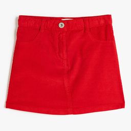 Koton Girls Pure Cotton A-Line Mini Skirt-picture-41