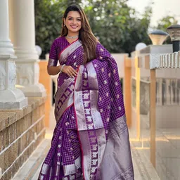 all about you Woven Design Zari Pure Silk Saree-image-43