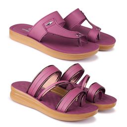 BERSACHE Set Of 2 Ultra Soft Technology Open Toe Flats-picture-8