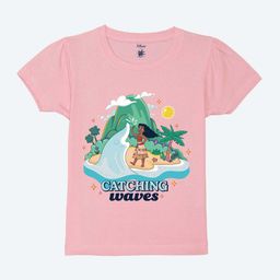 YK Disney Girls Graphic Printed Round Neck Cotton T-shirt-picture-0