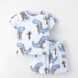 INCLUD Boys Printed Round Neck T-Shirt With Shorts-picture-24