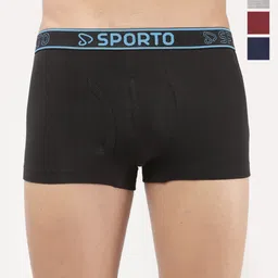 Sporto by Macho Pack Of 4 Combed Cotton Trunks-picture-14