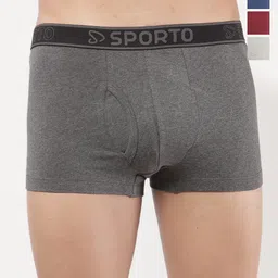 Sporto by Macho Men Pack Of 4 Short Trunks Sprto_M1022-A1-Dnm1-G1-M1-L-picture-11