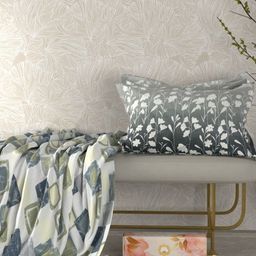 Pure Decor Grey Floral Printed 260 TC Cotton Queen Size Bedsheet Set 2.28 m x 2.54m-image-91