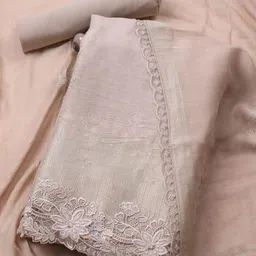 Meena Bazaar Floral Woven Design Linen Unstitched Dress Material-image-21
