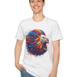 Naturebliss Men's Graphic Lion T-shirt-image-30
