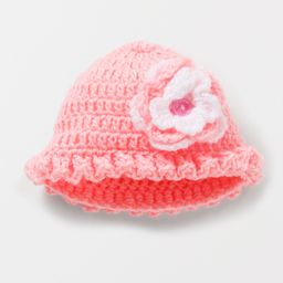 Knits & Knots crochet Flower Applique Cap - Pink-image-38
