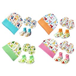Brandonn Cap Mittens & Booties Set Multi Print Multicolor  -  Diameter 12 cm-picture-18