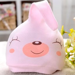 Syga Small Close Eye Design Cotton Cap - Pink-image-76